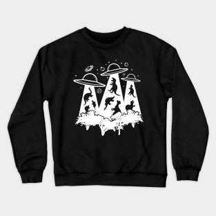 Dinosaur Alien Abduction Crewneck Sweatshirt